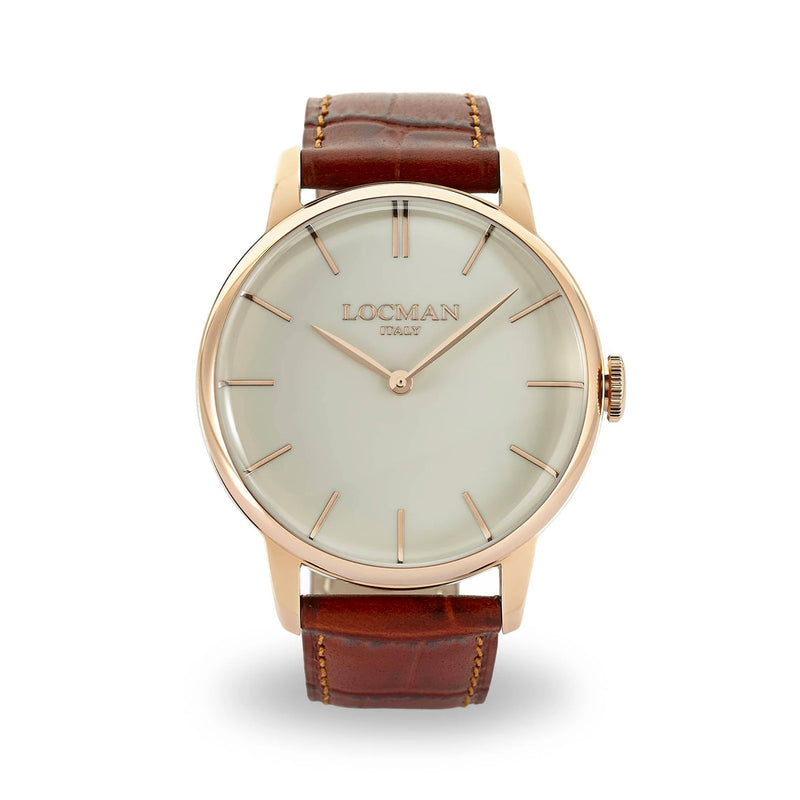 Locman 1960 classico bianco pelle marrone 0251V08-00WHRGPT Locman 1960 classico bianco pelle marrone 0251V08-00WHRGPT