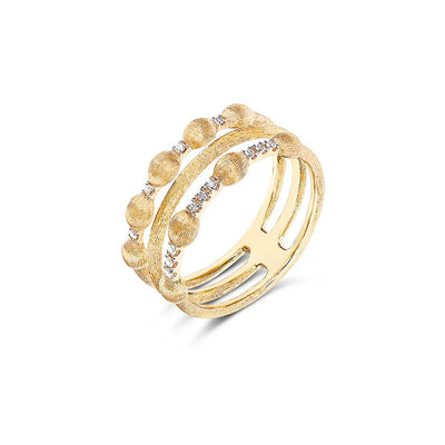 Nanis: Anello DANCING ÉLITE a tripla fascia in Oro con Diamanti | AS22-583