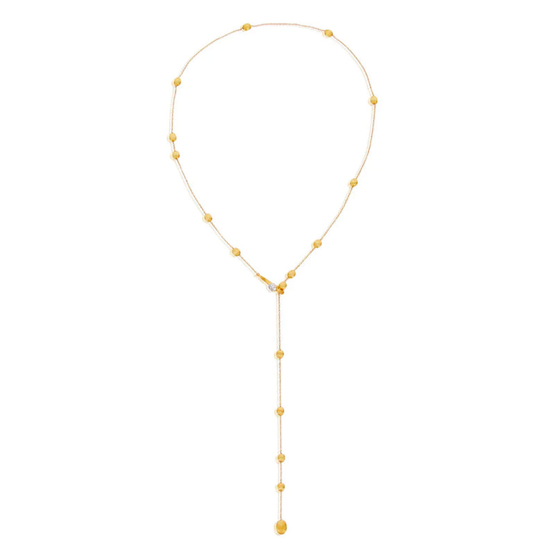 Nanis: Collana Saliscendi SOFFIO con Boules in Oro giallo incise a mano