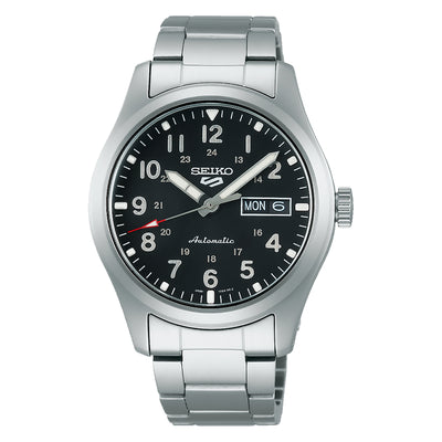 Orologio Seiko 5 SPORTS Automatico a 3 sfere con quadrante nero - SRPG27K1