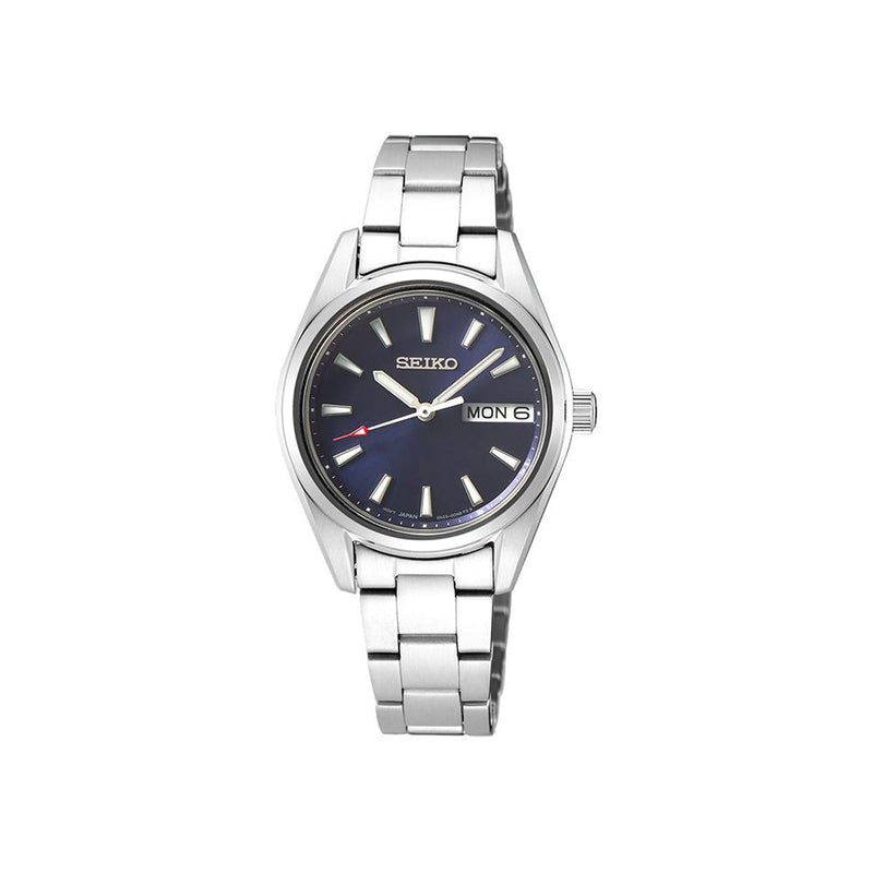 Orologio da donna Seiko CLASSIC SUR353P1 in acciaio. Dotato di quadrante blu e bracciale in acciaio, ha una cassa da 29,8 mm.