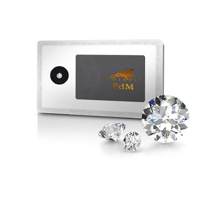 Diamante Naturale in Blister personalizzabile da 0.16 carati, taglio brillante, colore G e purezza VS1.