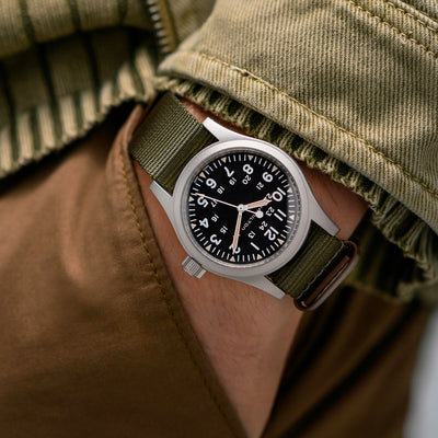 Khaki Field Meccanico 38MM - Verde